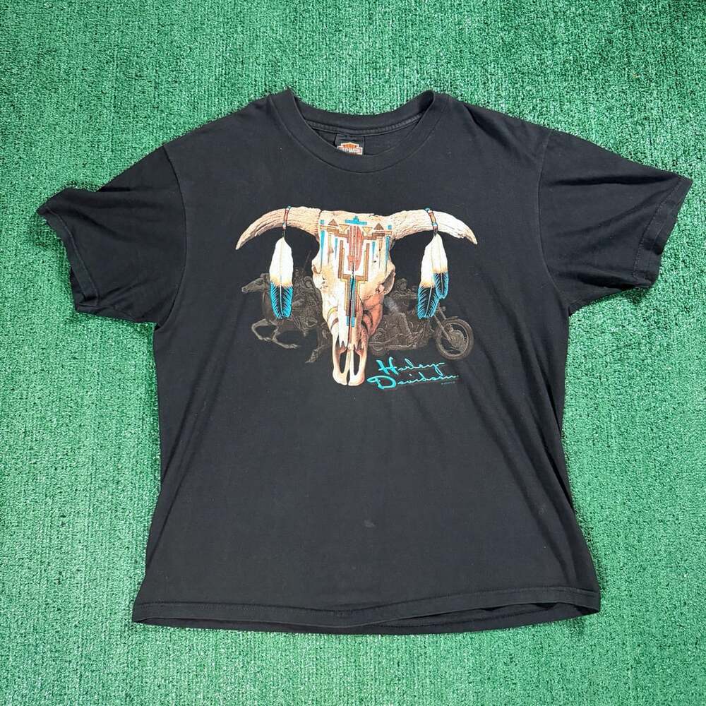 Vintage 2000 Harley Davidson Hacienda Scottsdale T-Shirt Black Men's Large